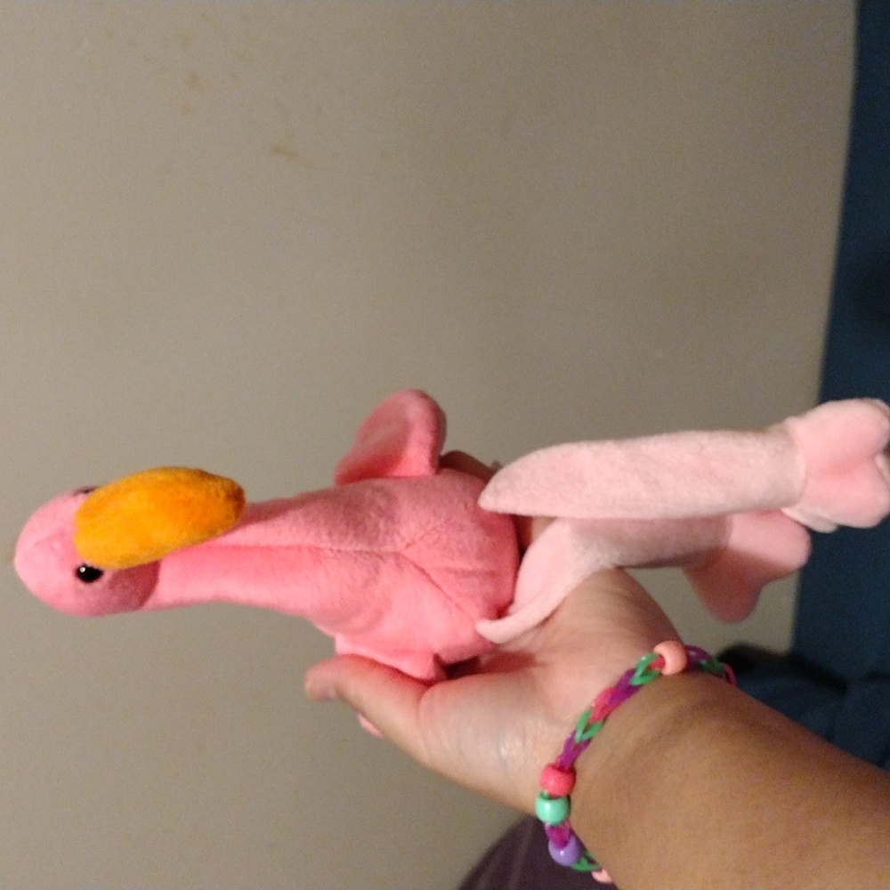 Pink Flamingo Beanie Baby Plushie